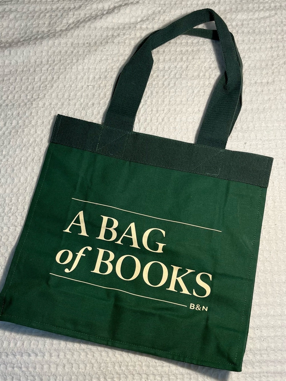 Barnes & Noble Forest Green "A BAG of BOOKS" Tote